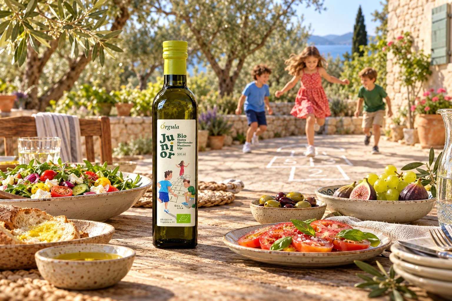Premium olive oil and wine product selection