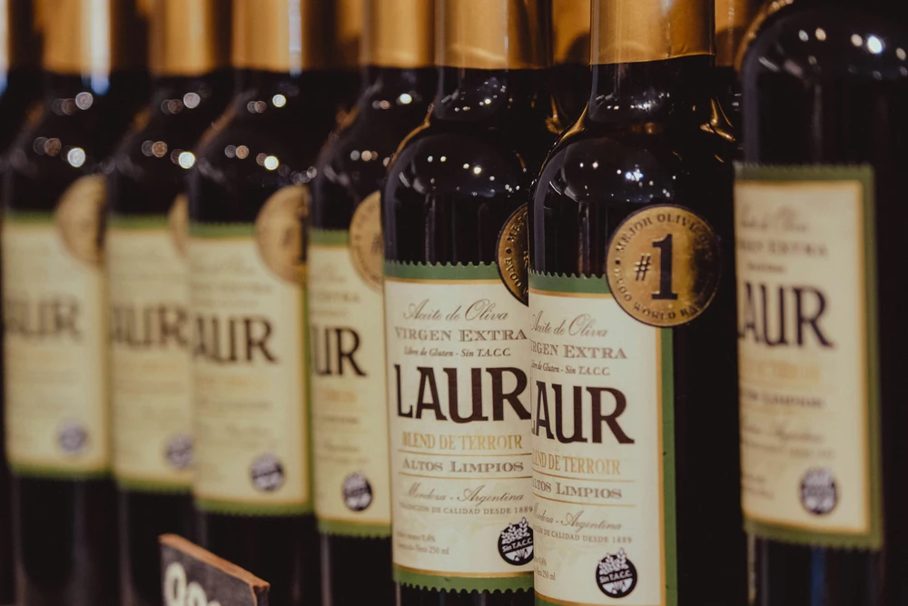Premium olive oil and wine product selection